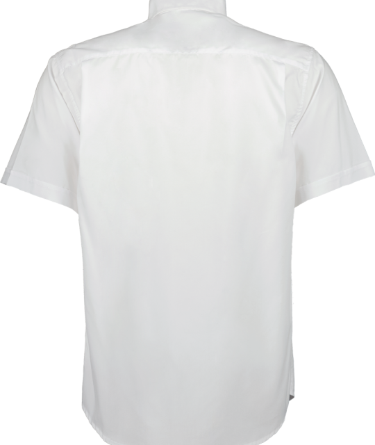 Camisa Manga Corta Color Blanco Corte Regular Algodón Para Hombre