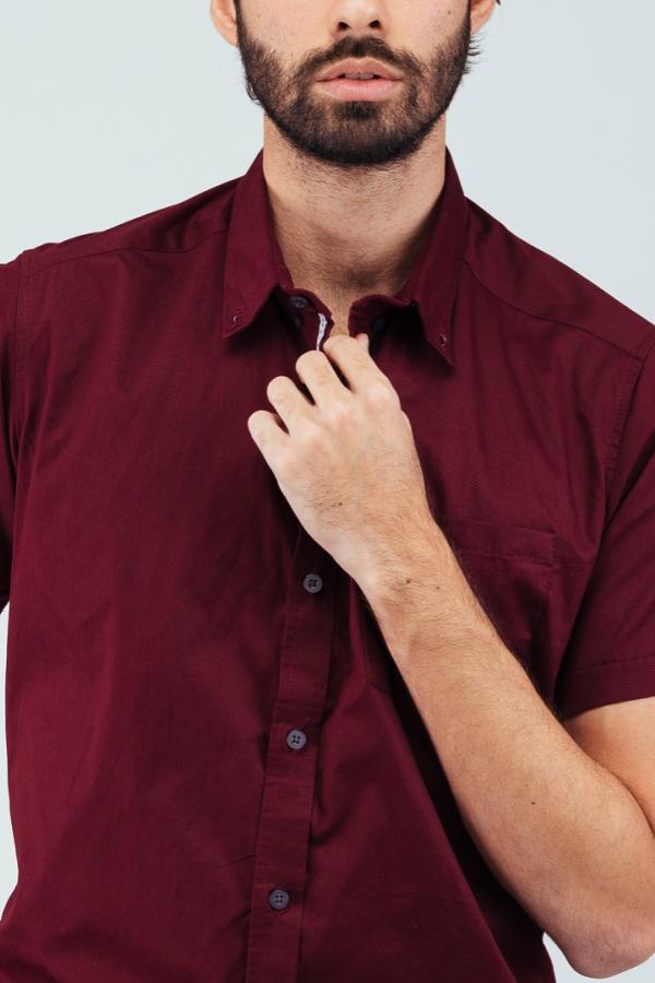 Camisas color vino para hombre deals